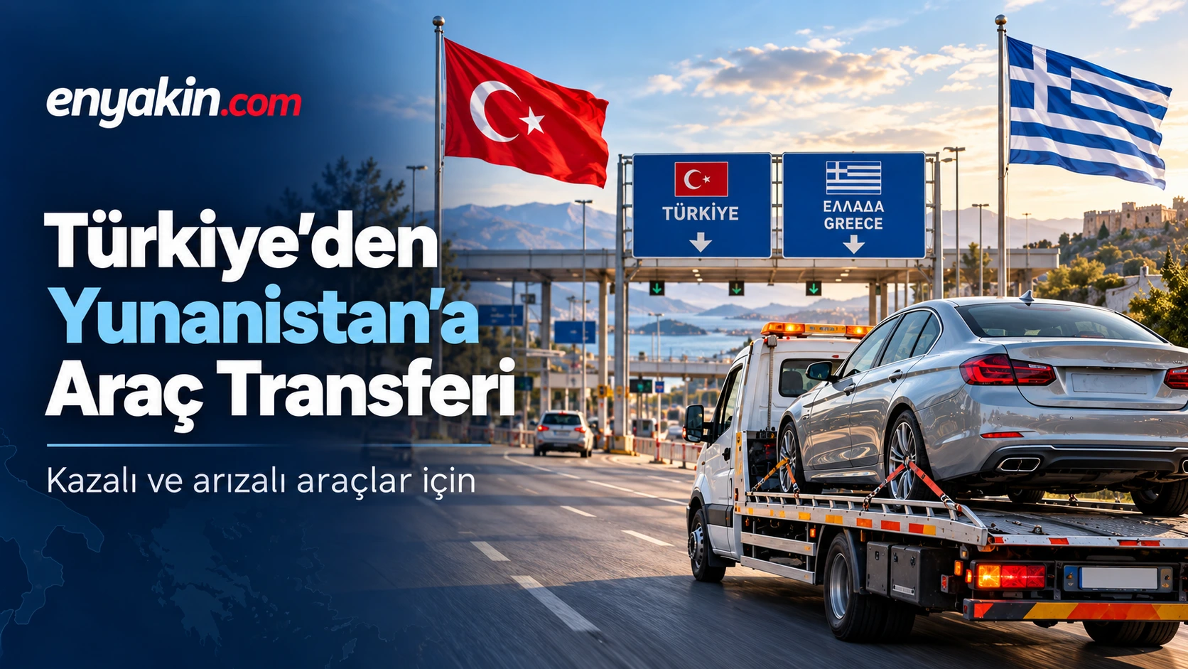 Türkiye'den Yunanistan'a araç transferi kazalı ve arızalı araçlar